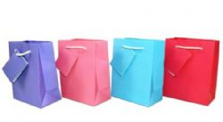 SAC CADEAU MINI - 4 COULEURS UNIES FINITION
MATE ASST